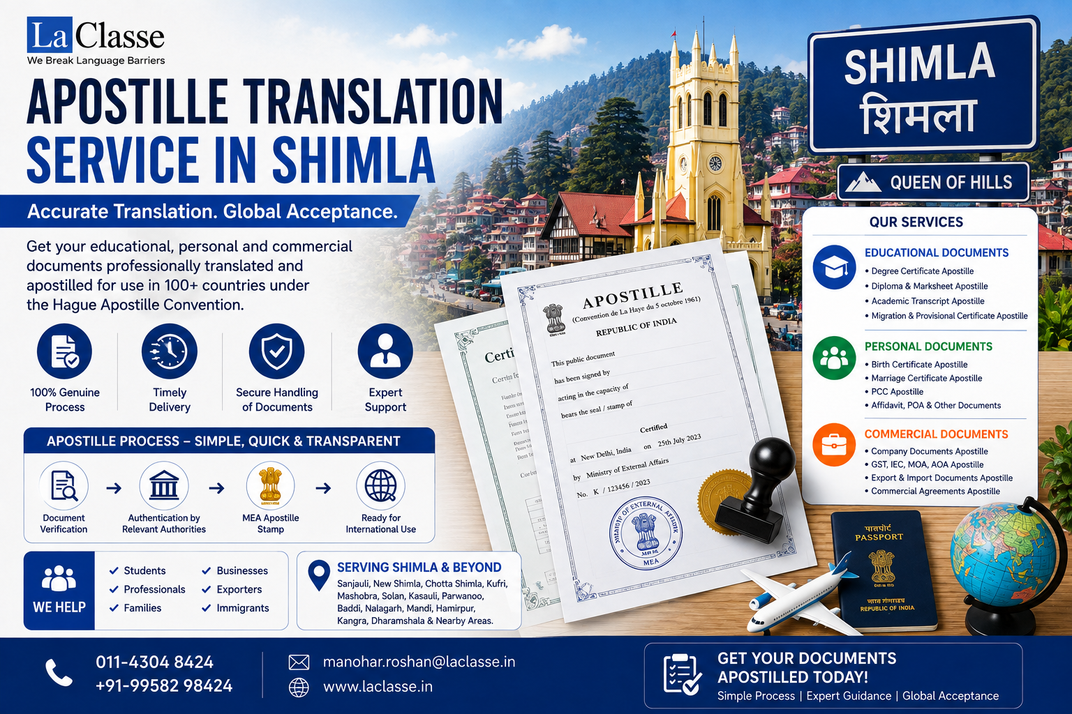 Apostille Translation Service in Shimla